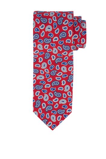 Hemley stropdas rood blauw paisley extra lang