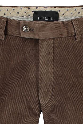 Rib pantalon Hiltl Parma bruin contemporary fit