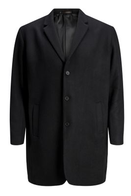 Jack & Jones Jack & Jones jas colbertlengte zwart Plus Size