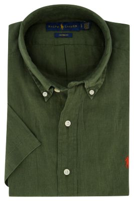 Polo Ralph Lauren Ralph Lauren overhemd groen linnen korte mouw