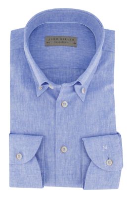 John Miller Overhemd John Miller mouwlengte 7 blauw