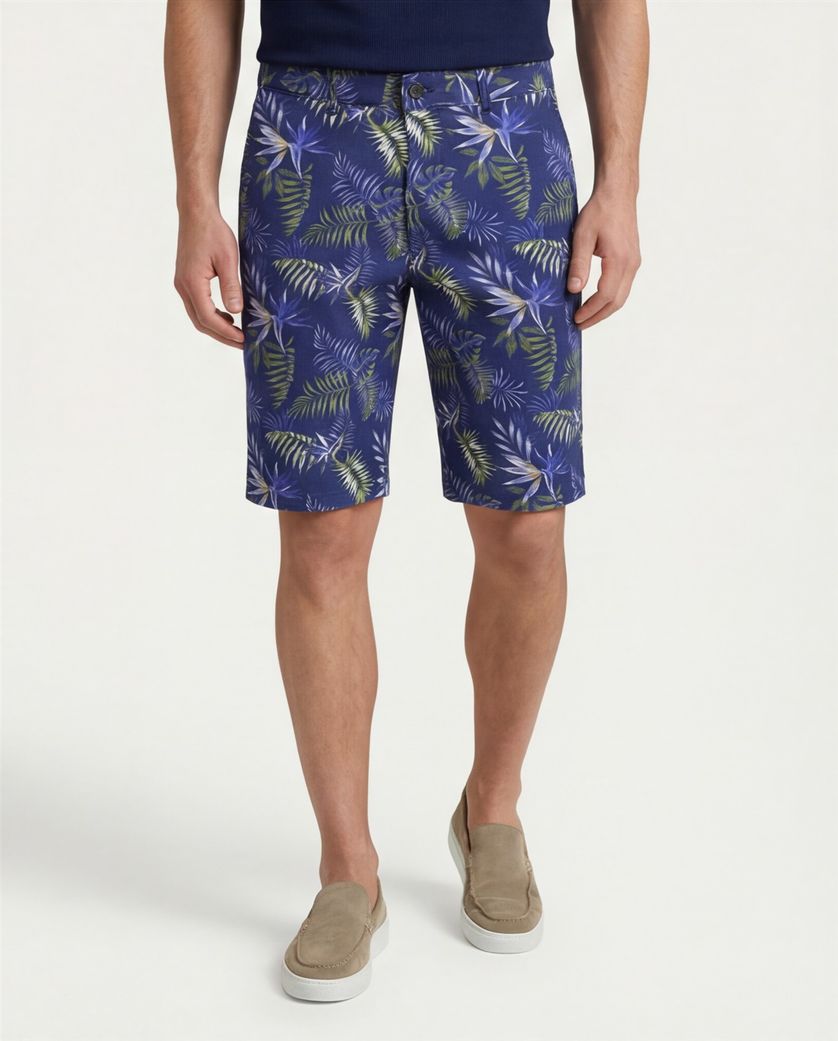 Portofino korte broek Everton donkerblauw geprint