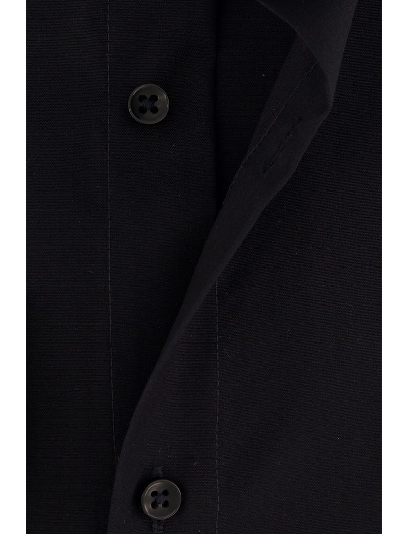 Casa Moda overhemd Modern Fit mouwlengte 7 zwart effen