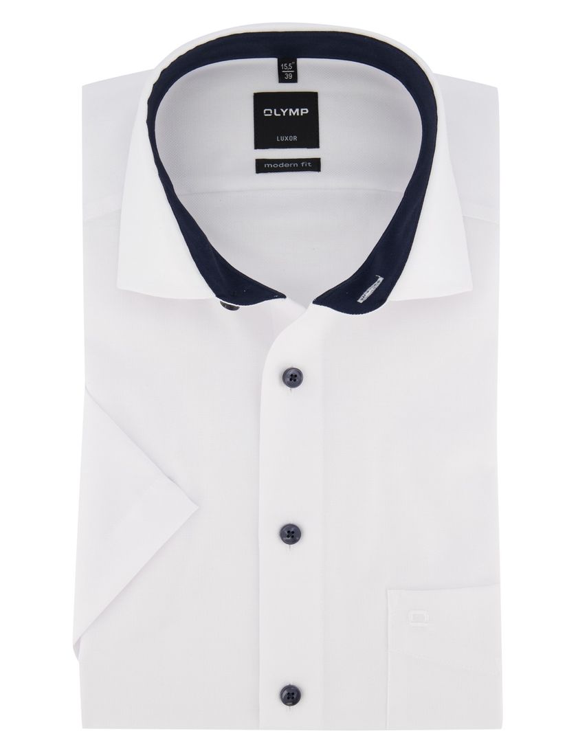 Korte mouwen overhemd Olymp Modern Fit wit