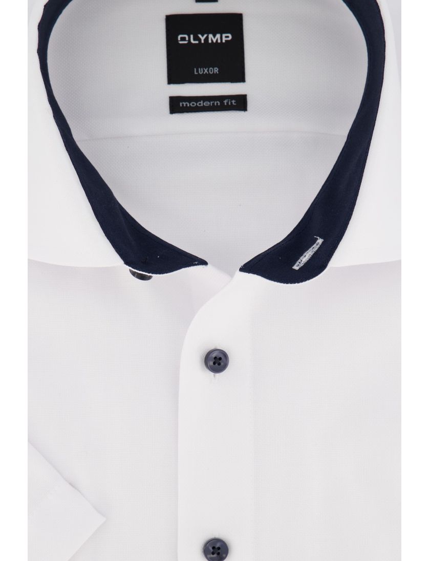 Korte mouwen overhemd Olymp Modern Fit wit