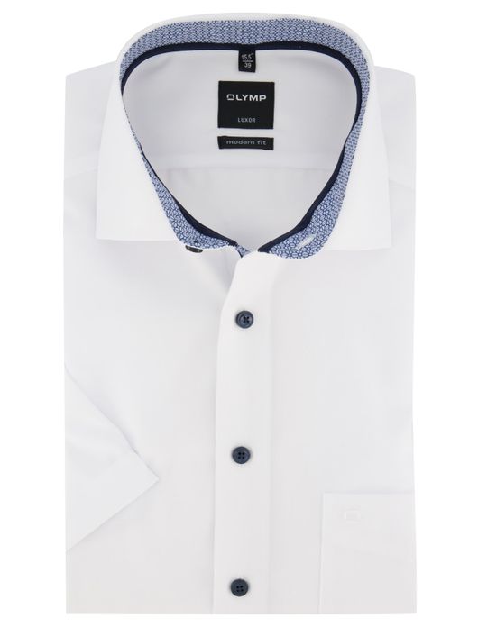 Olymp overhemd korte mouw Modern Fit wit