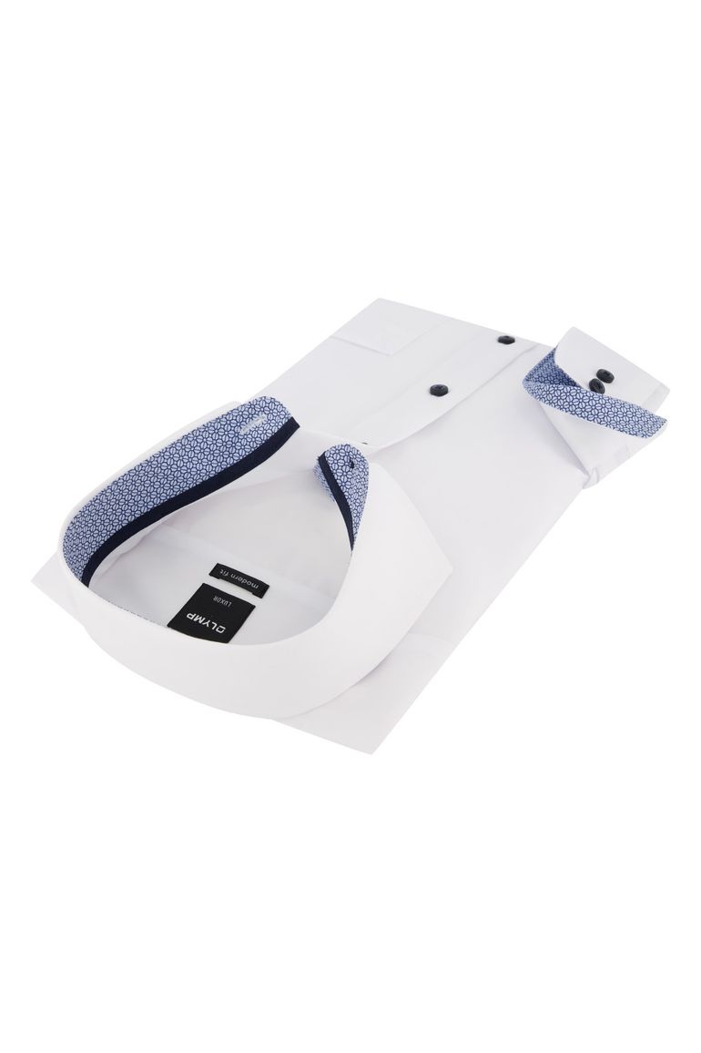 Overhemd Olymp mouwlengte 7 wit strijkvrij