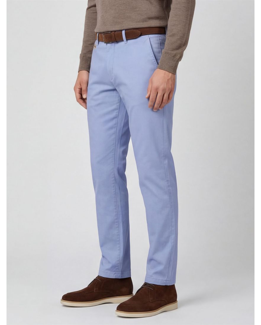Gardeur chino Benny-S lichtblauw