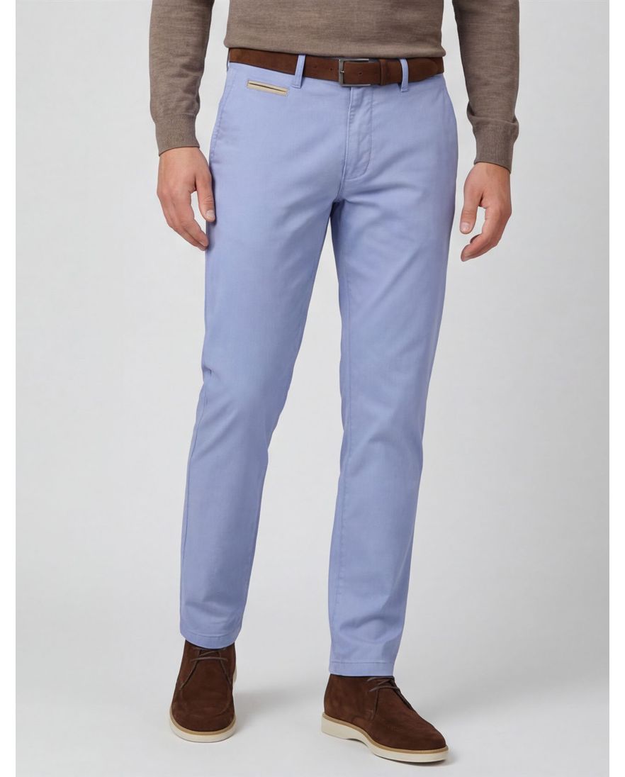 Gardeur chino Benny-S lichtblauw