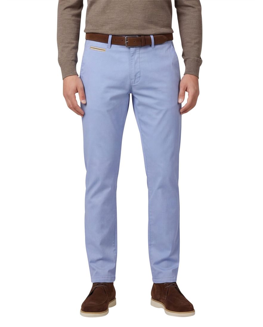 Gardeur chino Benny-S lichtblauw