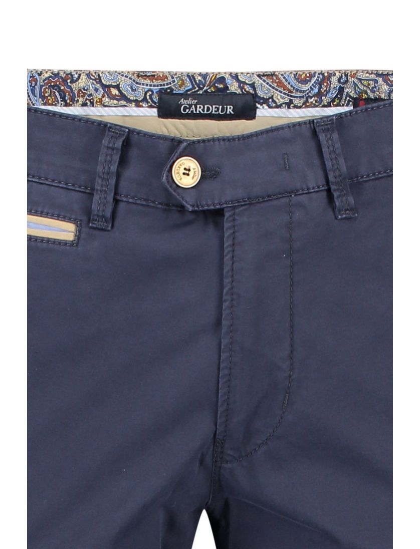 katoenen broek Gardeur Benny donkerblauw