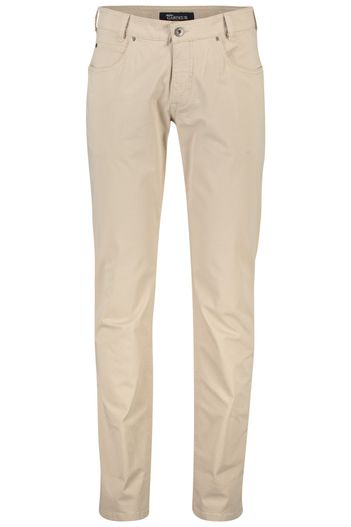 Gardeur Gardeur broek beige effen 5-pocket