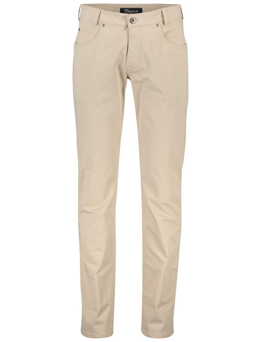 Gardeur jeans beige effen zonder omslag