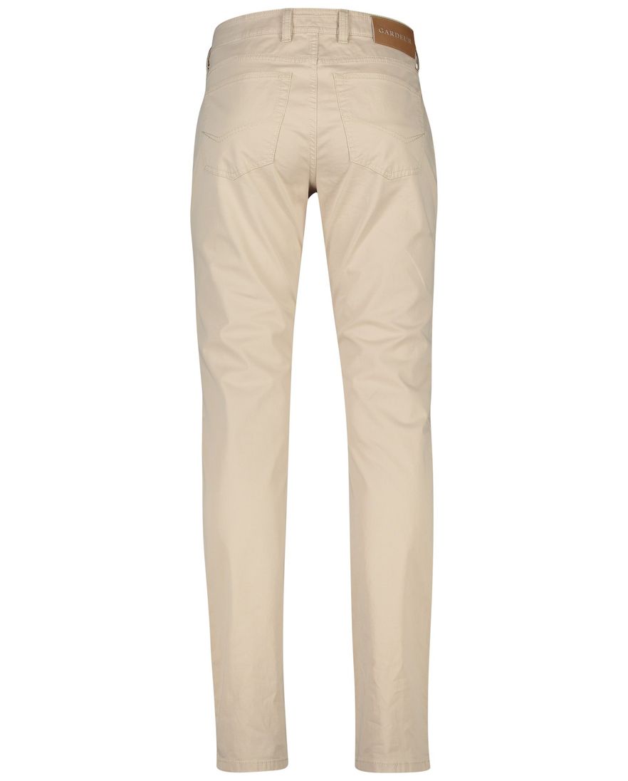 Gardeur broek beige effen 5-pocket