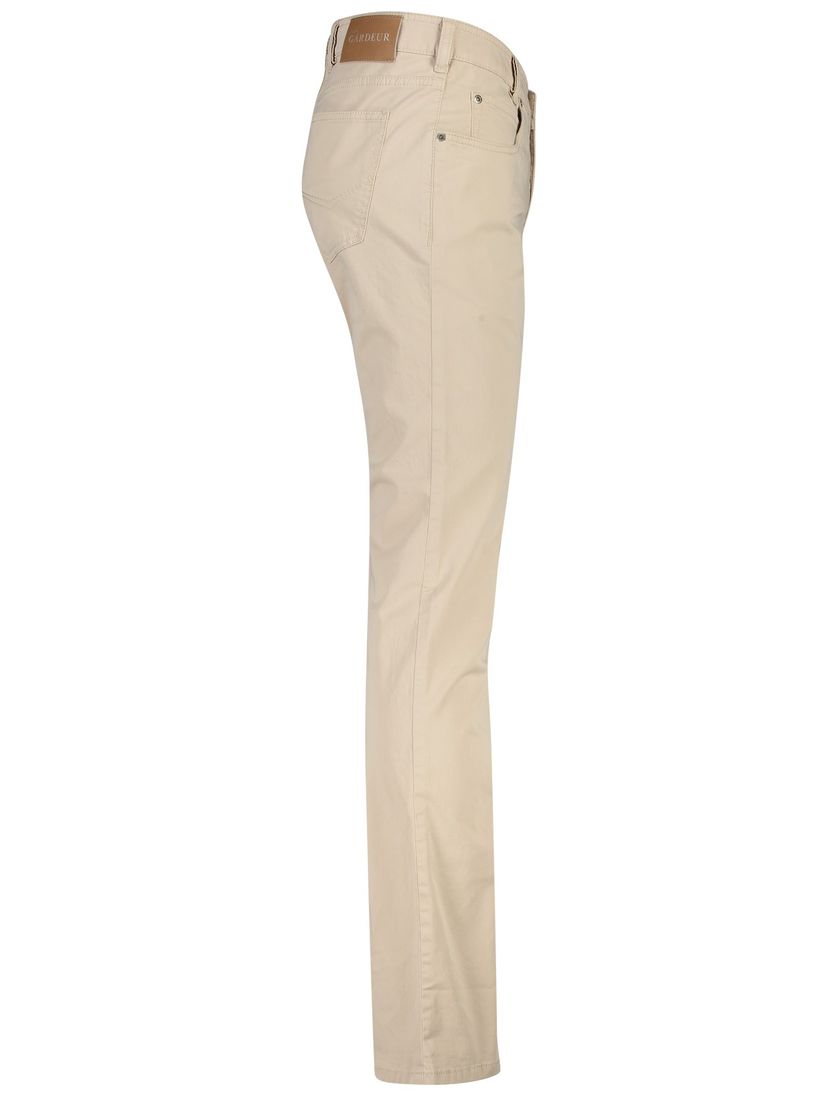 Gardeur jeans beige effen zonder omslag
