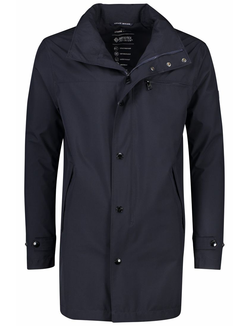 Jas donkerblauw Pierre Cardin Gore-Tex capuchon afneembaar