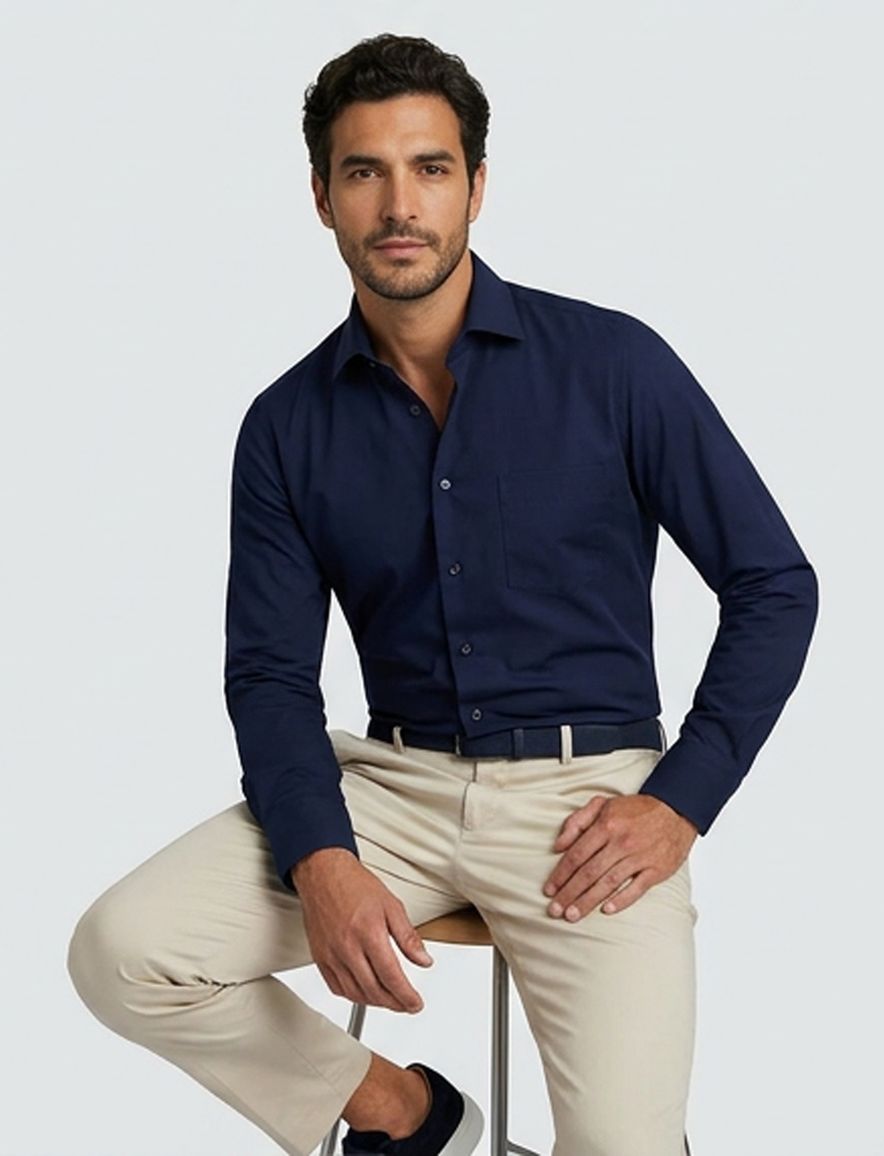 Overhemd Seidensticker Regular navy