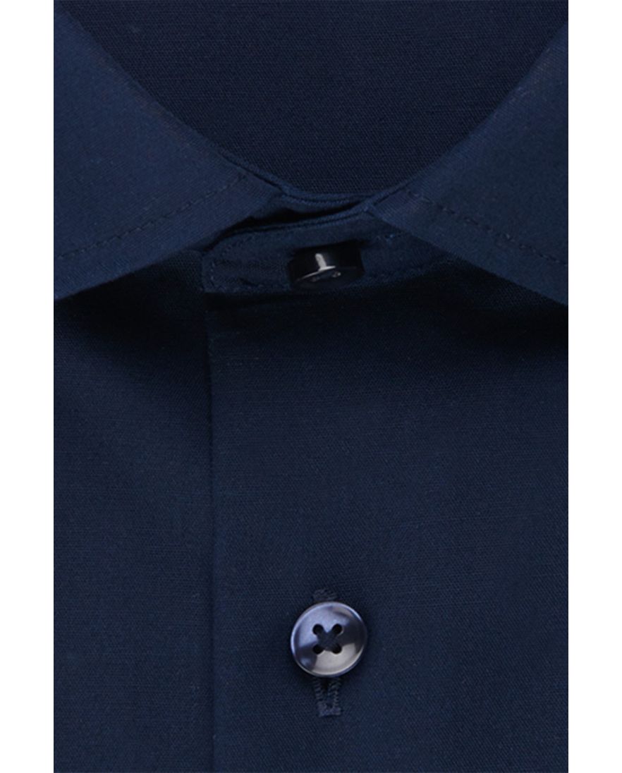 Overhemd Seidensticker donkerblauw Shaped Fit strijkvrij