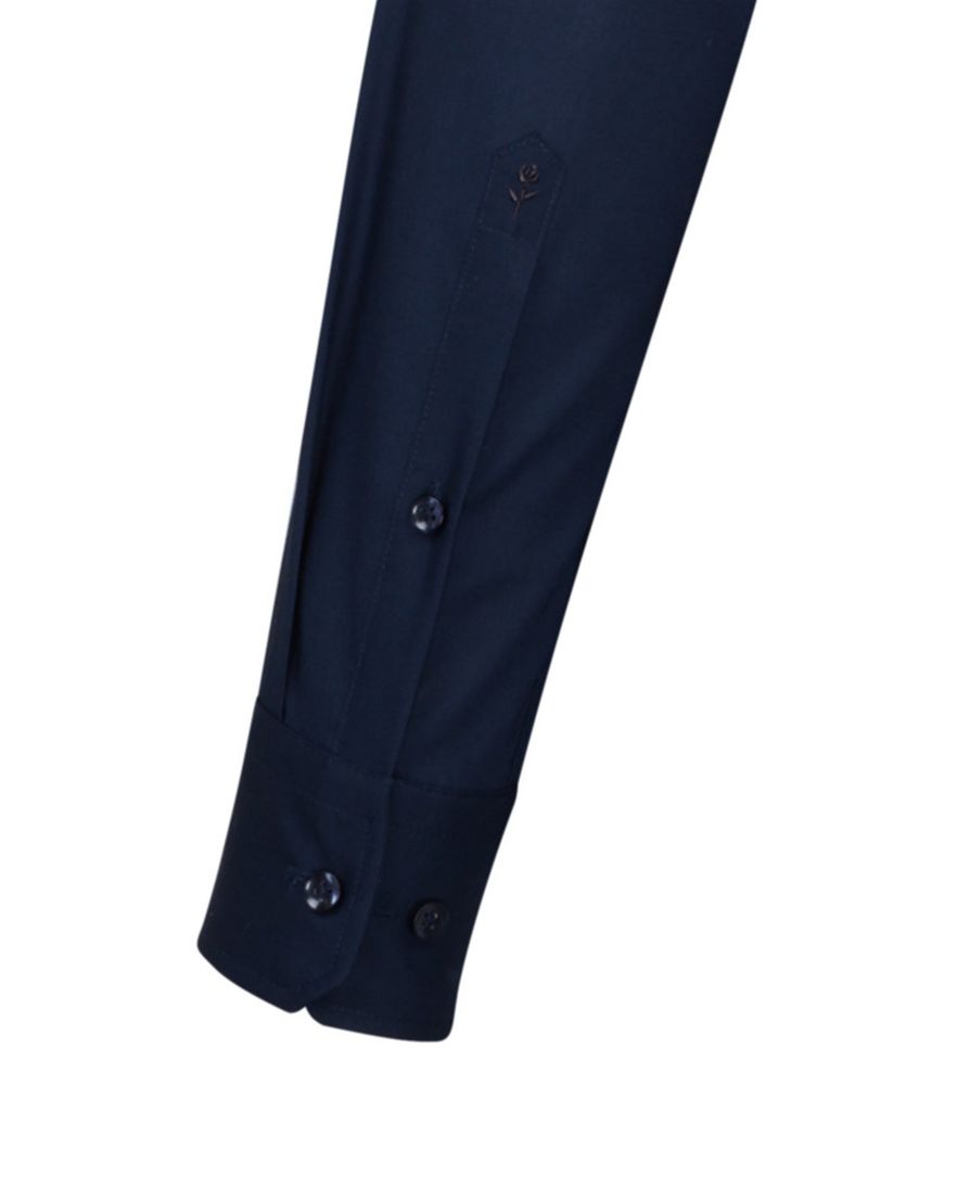 Overhemd Seidensticker donkerblauw Shaped Fit strijkvrij
