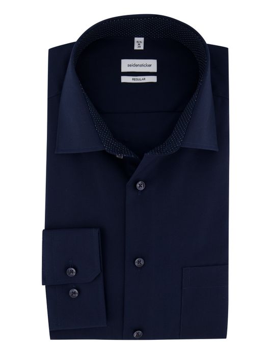 Seidensticker overhemd donkerblauw