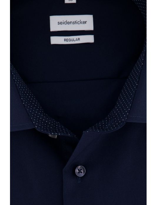 Seidensticker overhemd donkerblauw