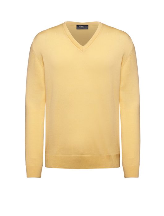 Gele trui Maerz v-hals