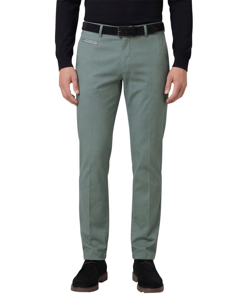 Portofino katoenen broek groen effen katoen