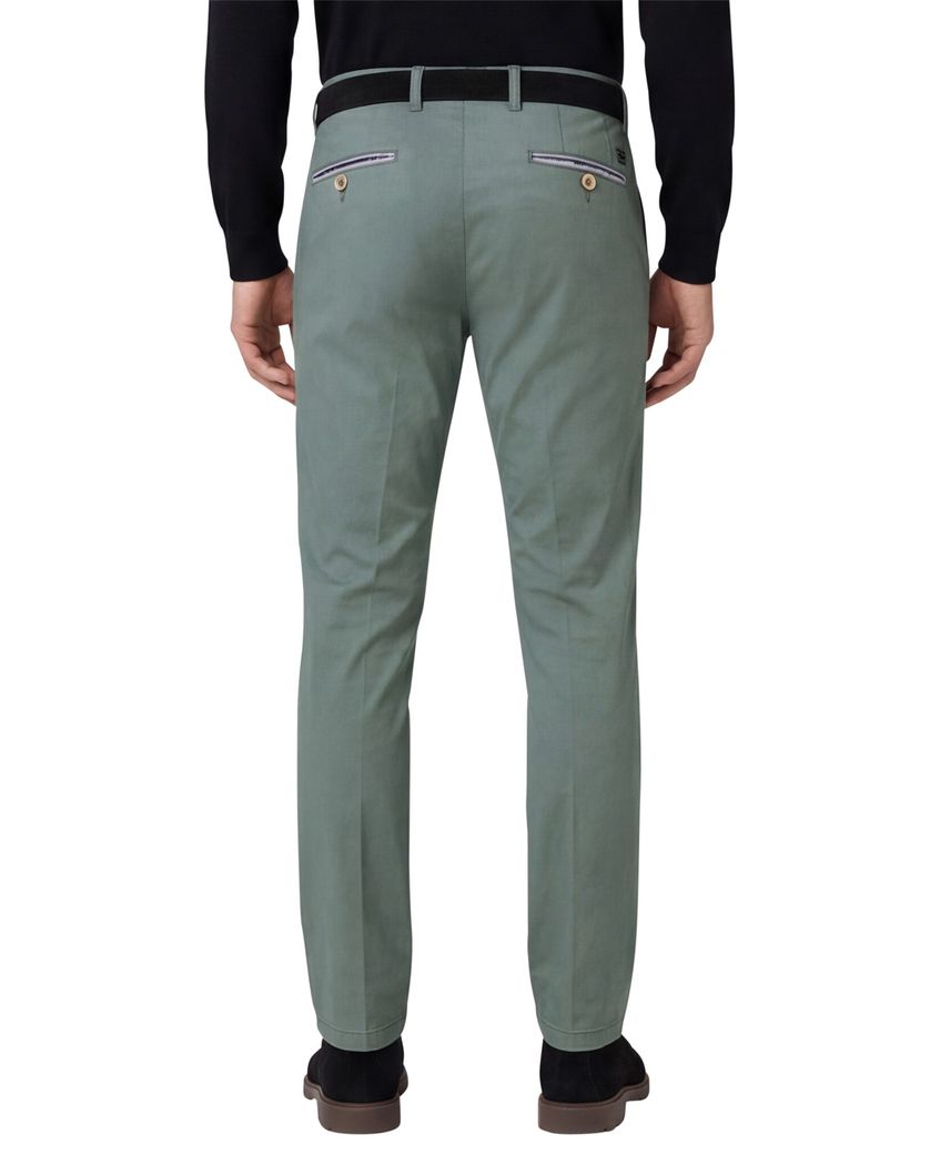 Portofino katoenen broek groen effen katoen