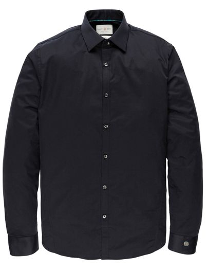 Cast Iron Cast Iron slim fit overhemd zwart effen katoen