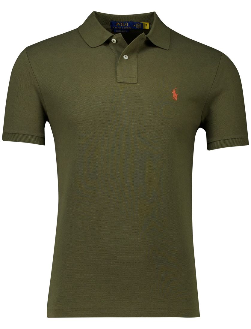 katoenen Poloshirt Ralph Lauren groen effen pique