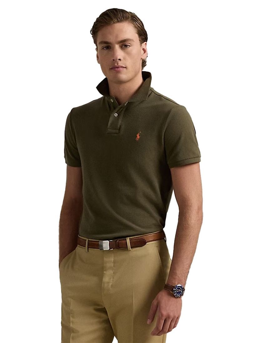 katoenen Poloshirt Ralph Lauren groen effen pique