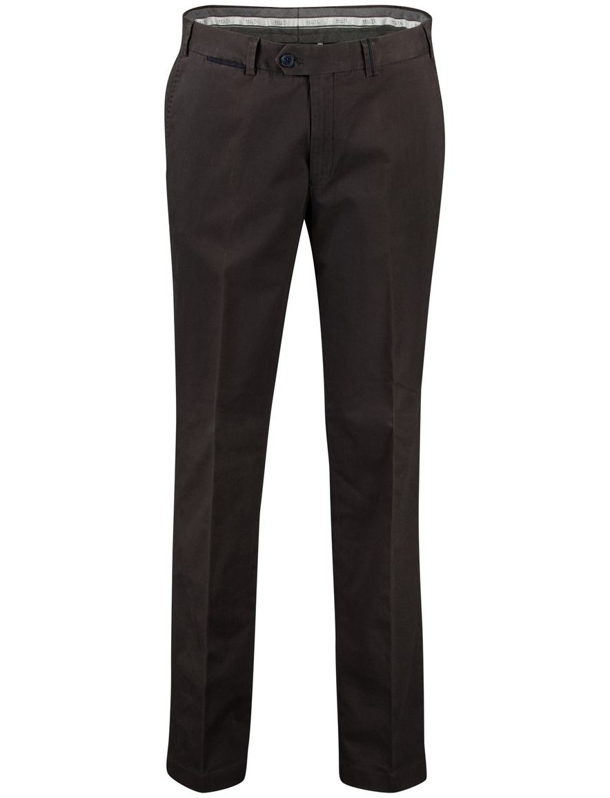 Hiltl pantalon antraciet katoen effen normale fit