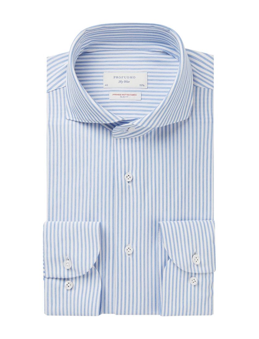 Overhemd Profuomo blauw gestreept Sky Blue