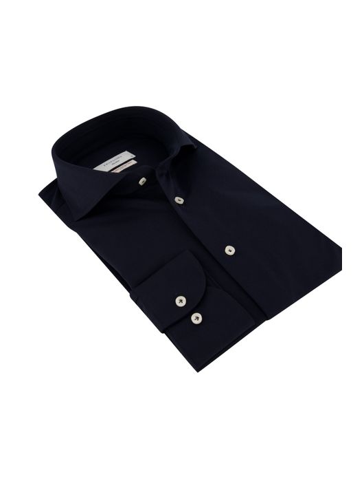 Overhemd Profuomo navy knitted Slim Fit