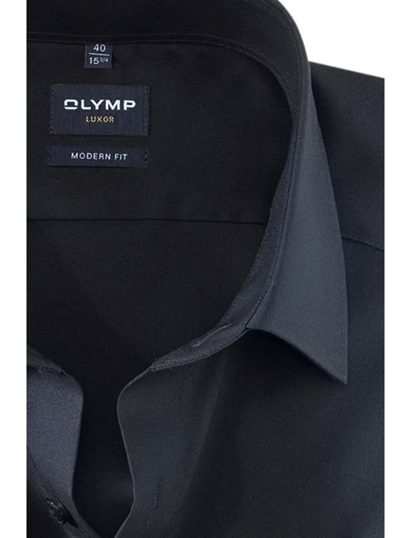 Olymp overhemd donkerblauw strijkvrij Modern Fit