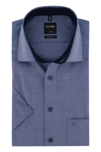 Olymp Overhemd Olymp korte mouw donkerblauw
