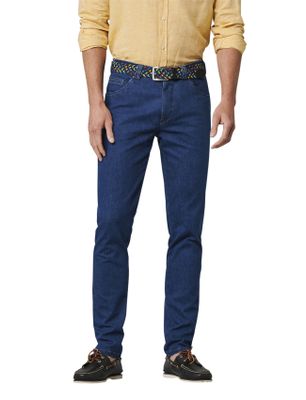 Meyer Jeans Meyer donkerblauw effen katoen Dublin