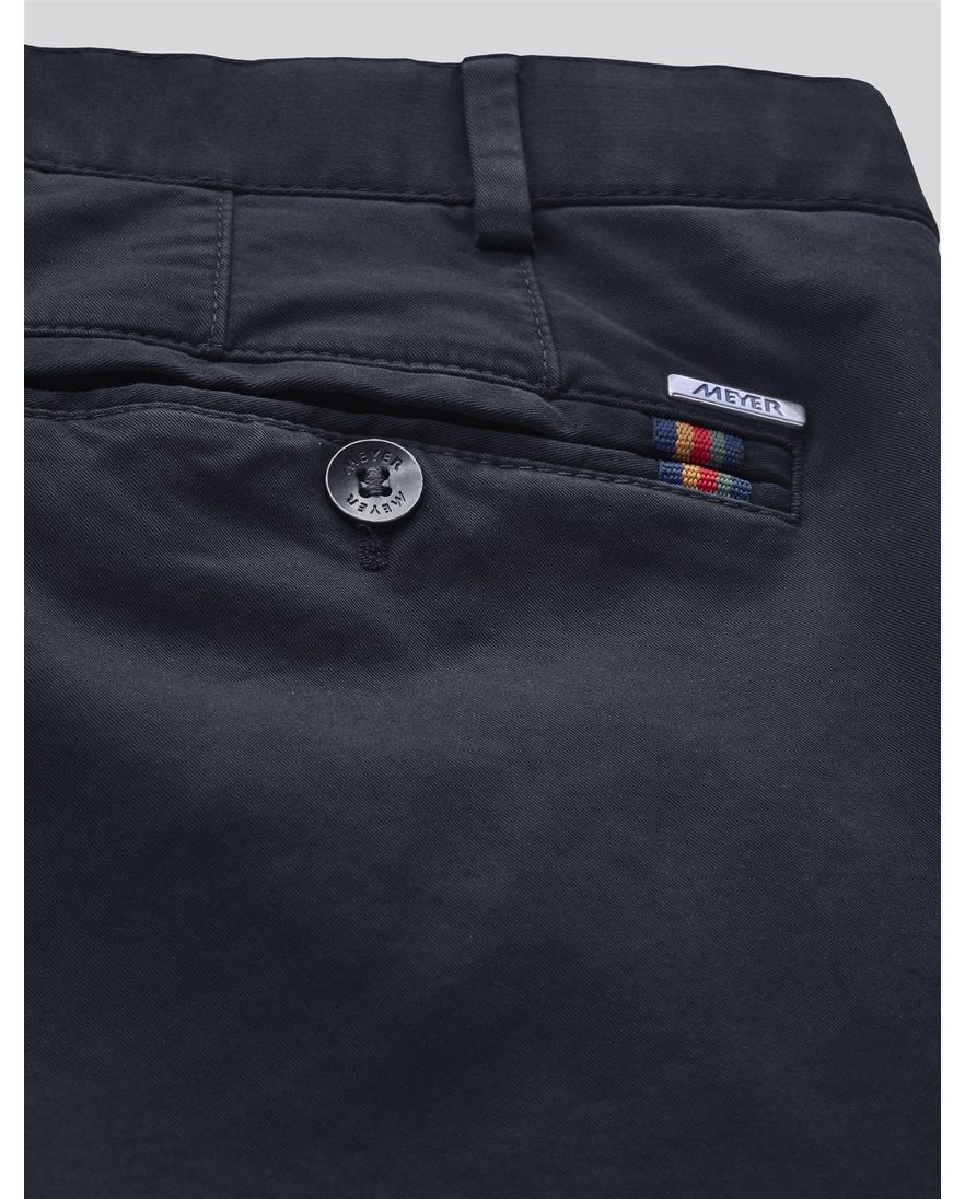 Meyer katoenen broek p-5 donkerblauw effen katoen