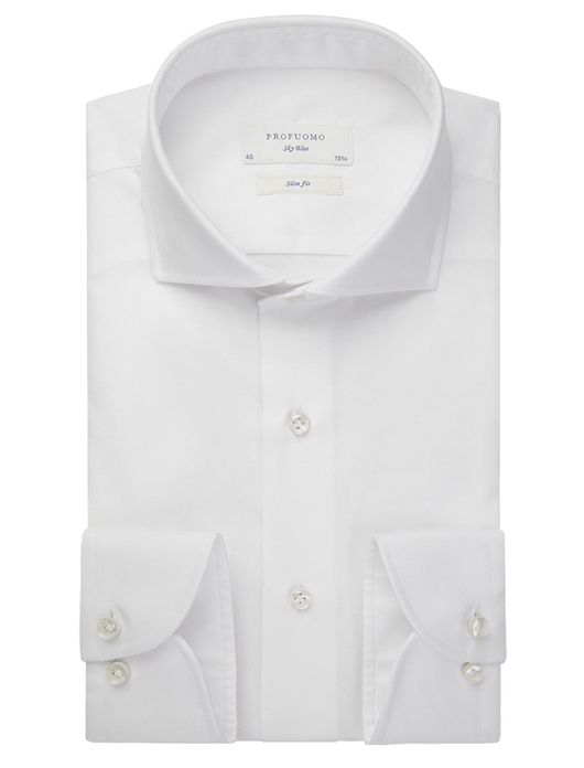 Overhemd Profuomo Sky Blue Slim Fit wit royal oxford