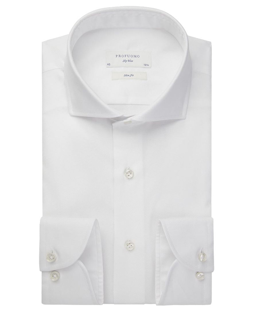 Overhemd Profuomo Sky Blue Slim Fit wit royal oxford