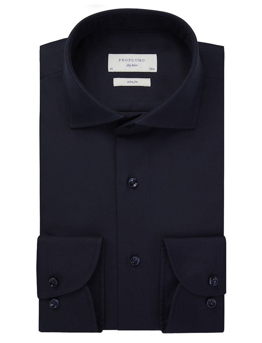 Profuomo overhemd donkerblauw royal twill