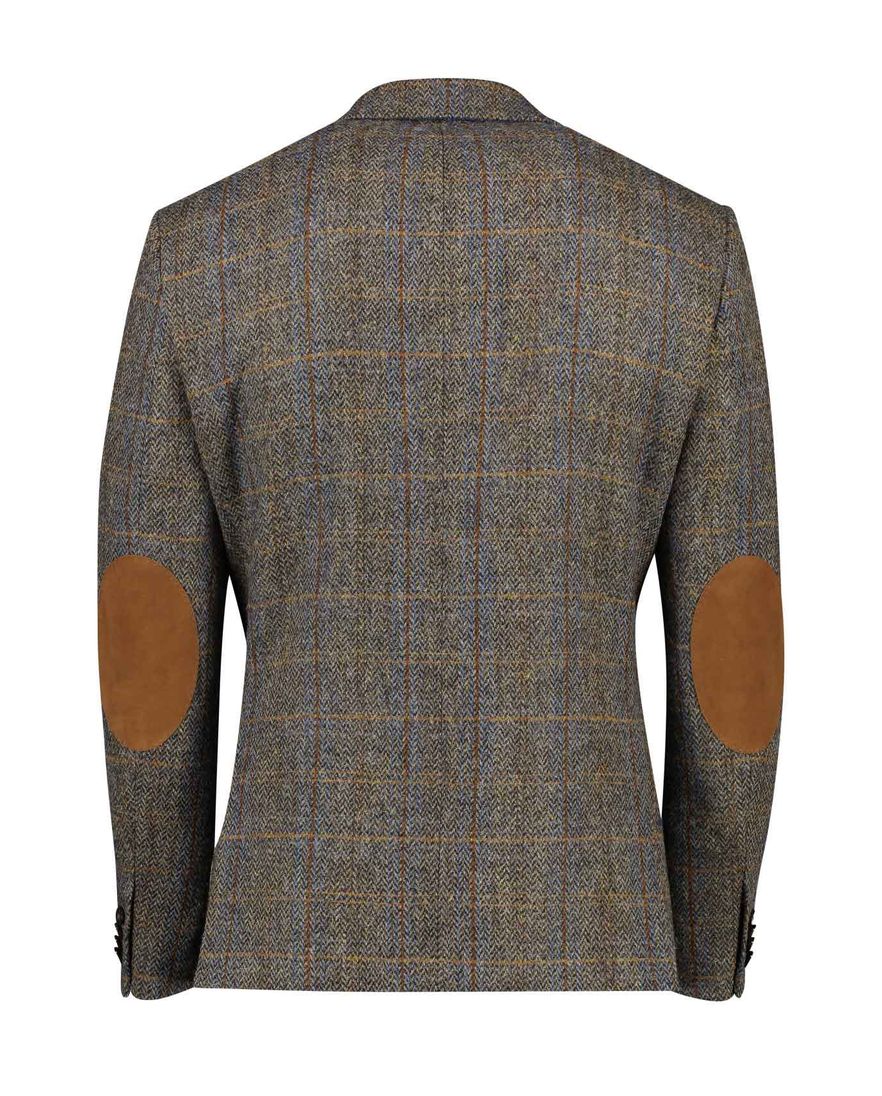 Wellington of Bilmore colbert bruin geruit wol normale fit