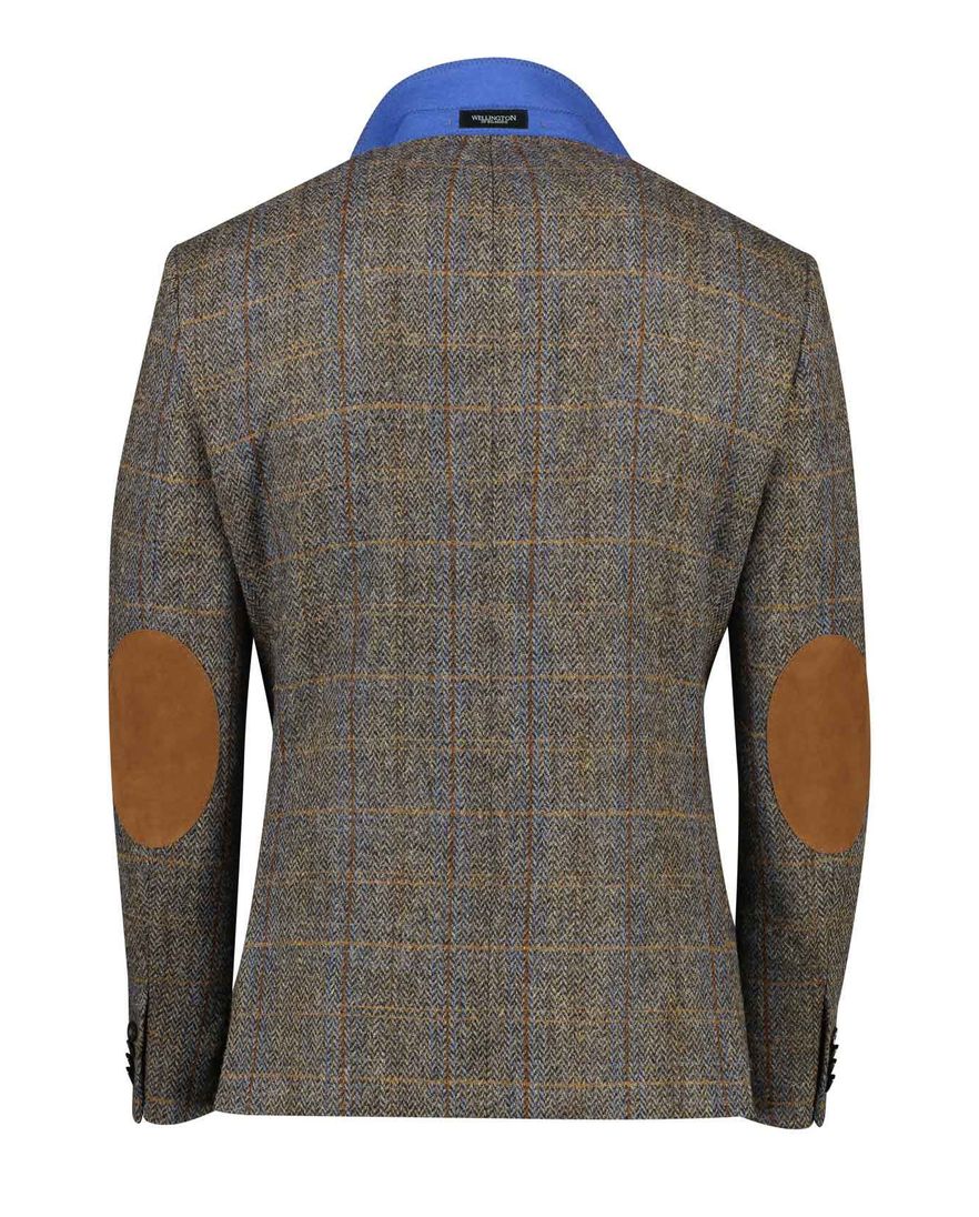 Wellington of Bilmore colbert bruin geruit wol normale fit