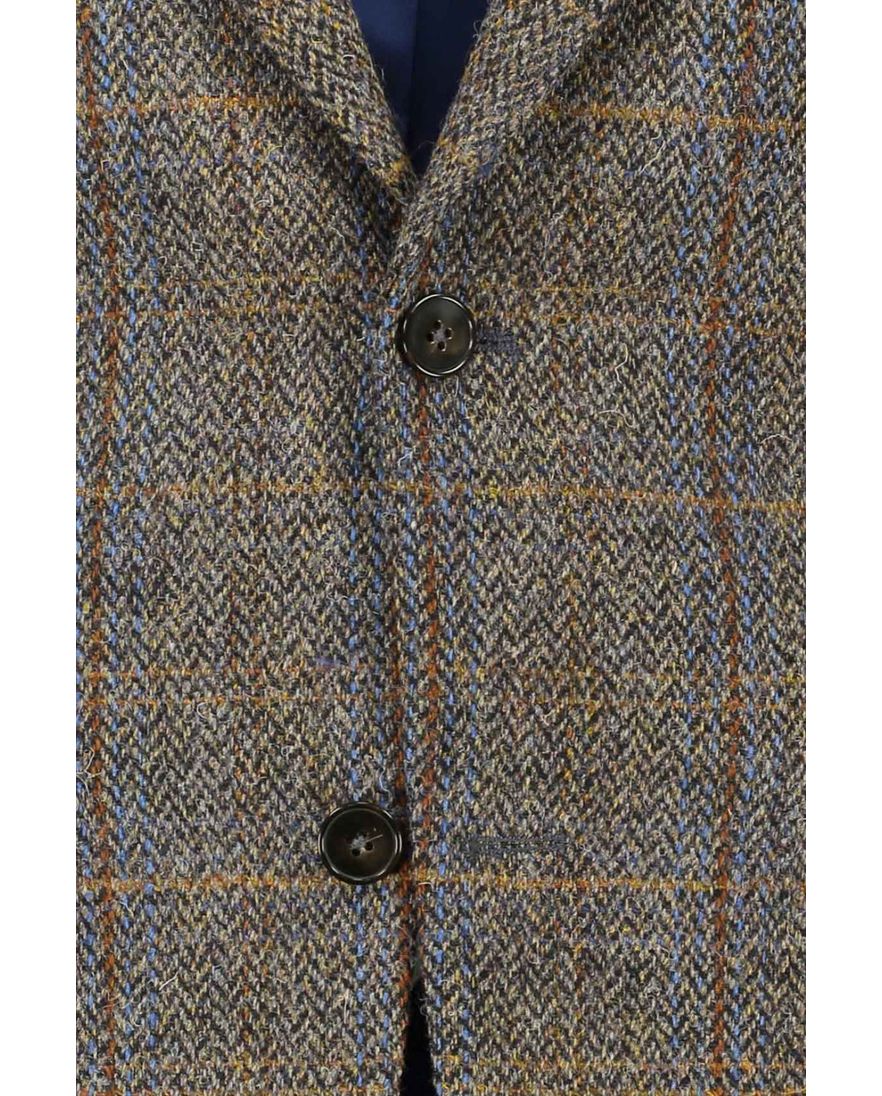 Wellington of Bilmore colbert bruin geruit wol normale fit