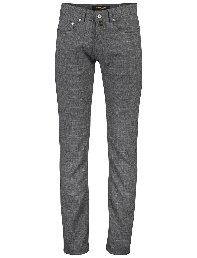 Pierre Cardin 5-pocket Lyon grijs geruit