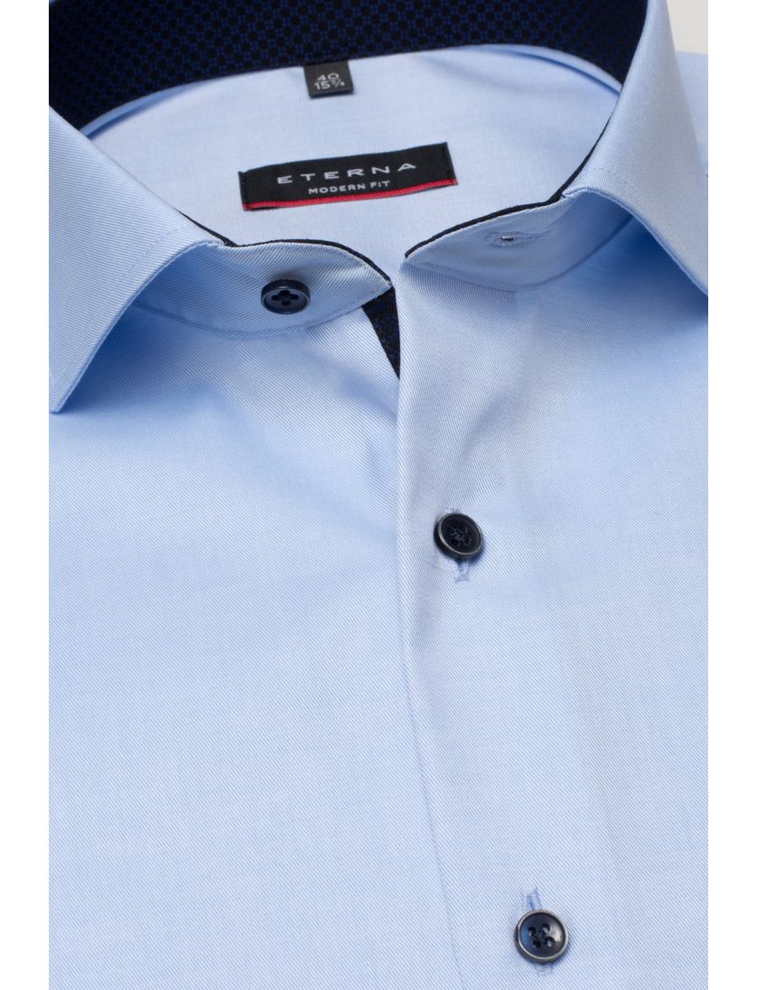 Overhemd Eterna blauw Modern Fit