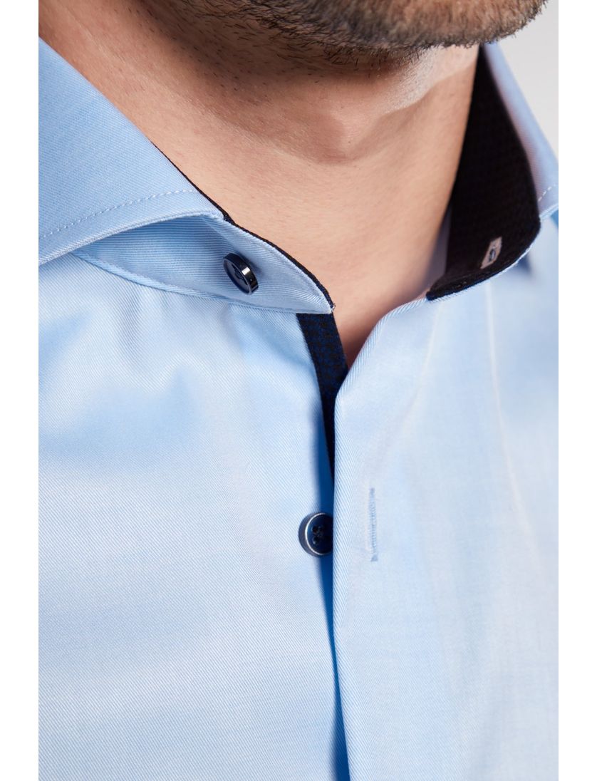Overhemd Eterna blauw Modern Fit