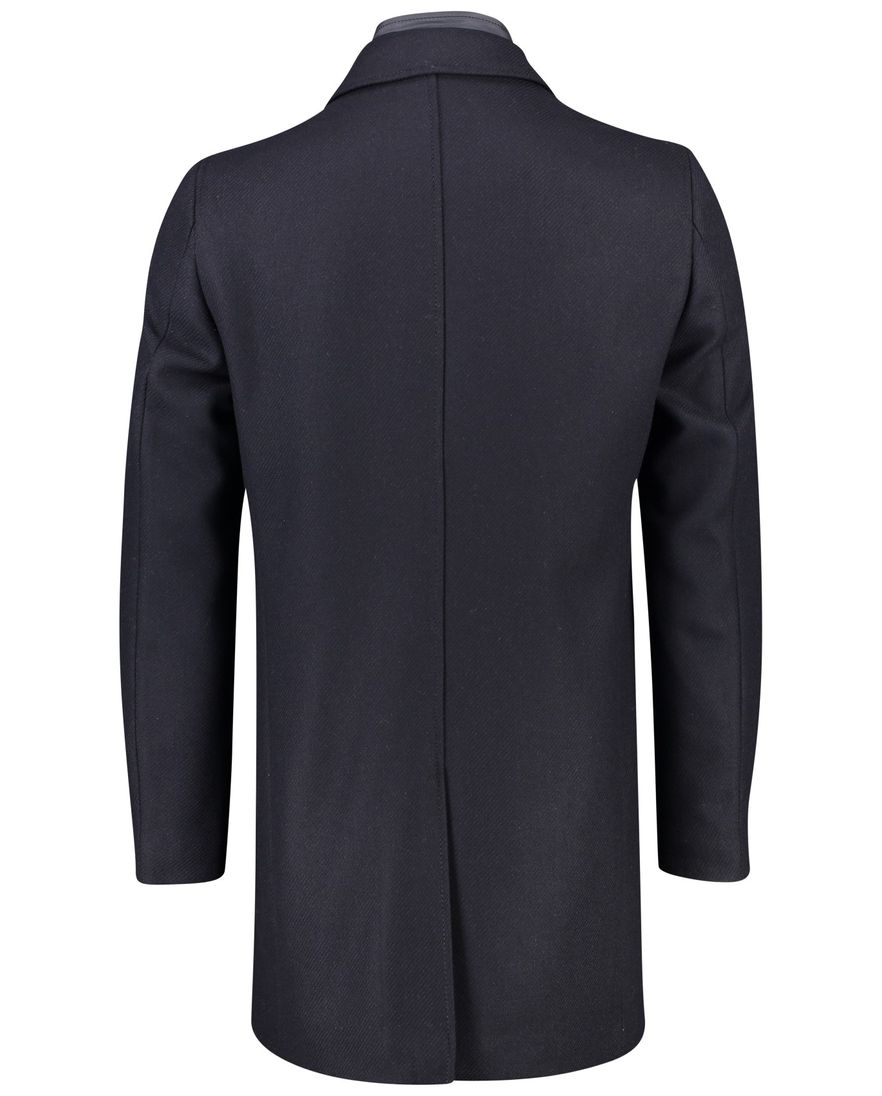 Portofino jas halflang wol navy uitneembare kraag