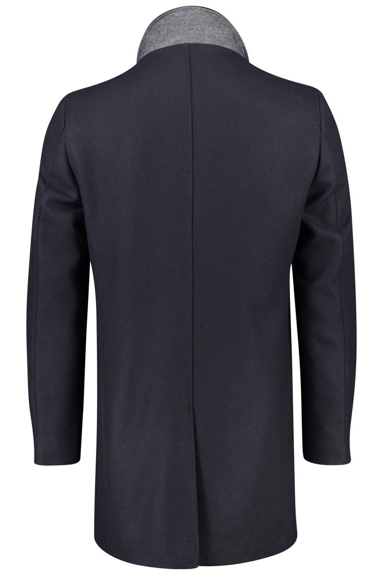 Portofino jas halflang wol navy uitneembare kraag
