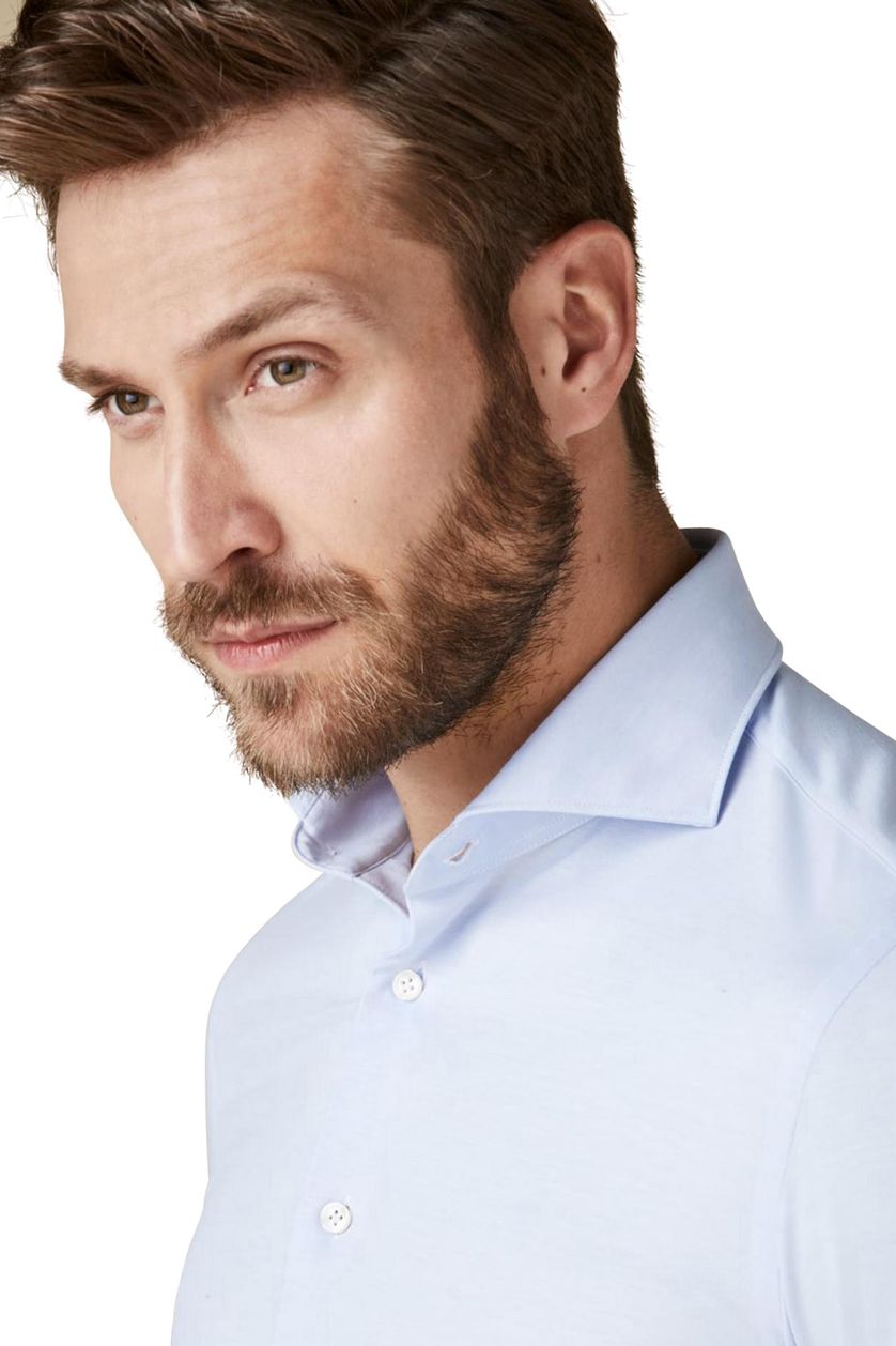 Overhemd Profuomo lichtblauw knitted